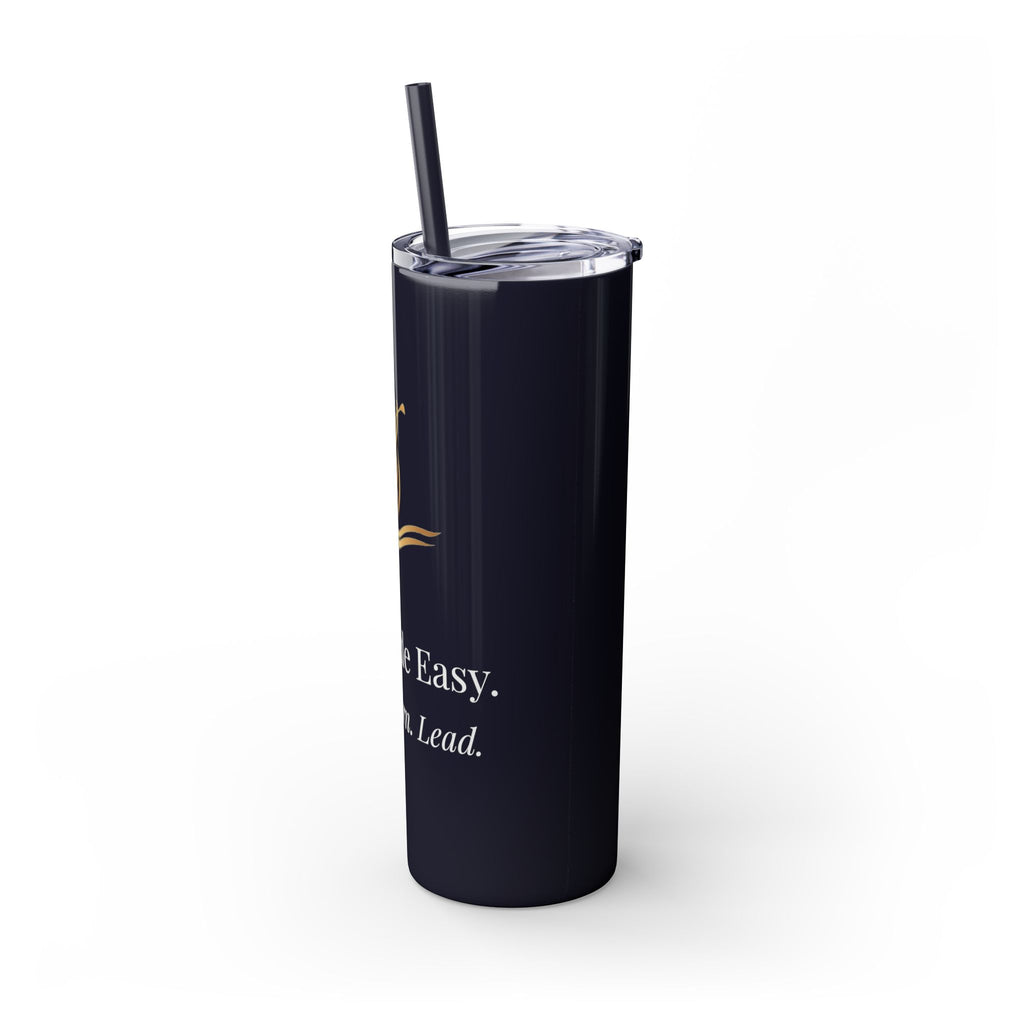 Skinny Golf Tumbler with Straw 20oz — 'Golf Made Easy'