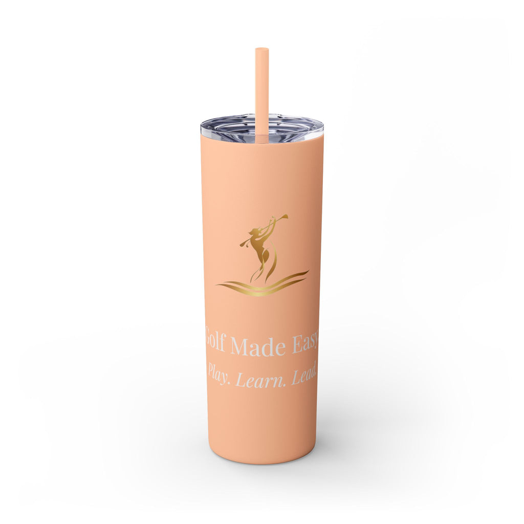 Skinny Golf Tumbler with Straw 20oz — 'Golf Made Easy'