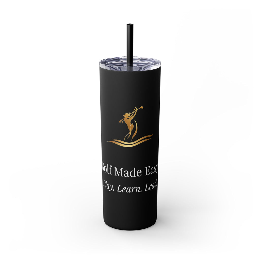Skinny Golf Tumbler with Straw 20oz — 'Golf Made Easy'