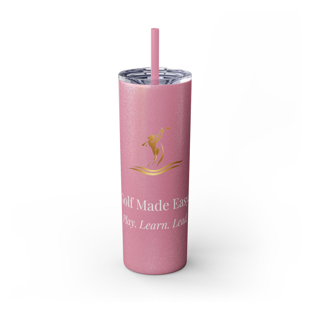 Skinny Golf Tumbler with Straw 20oz — 'Golf Made Easy'