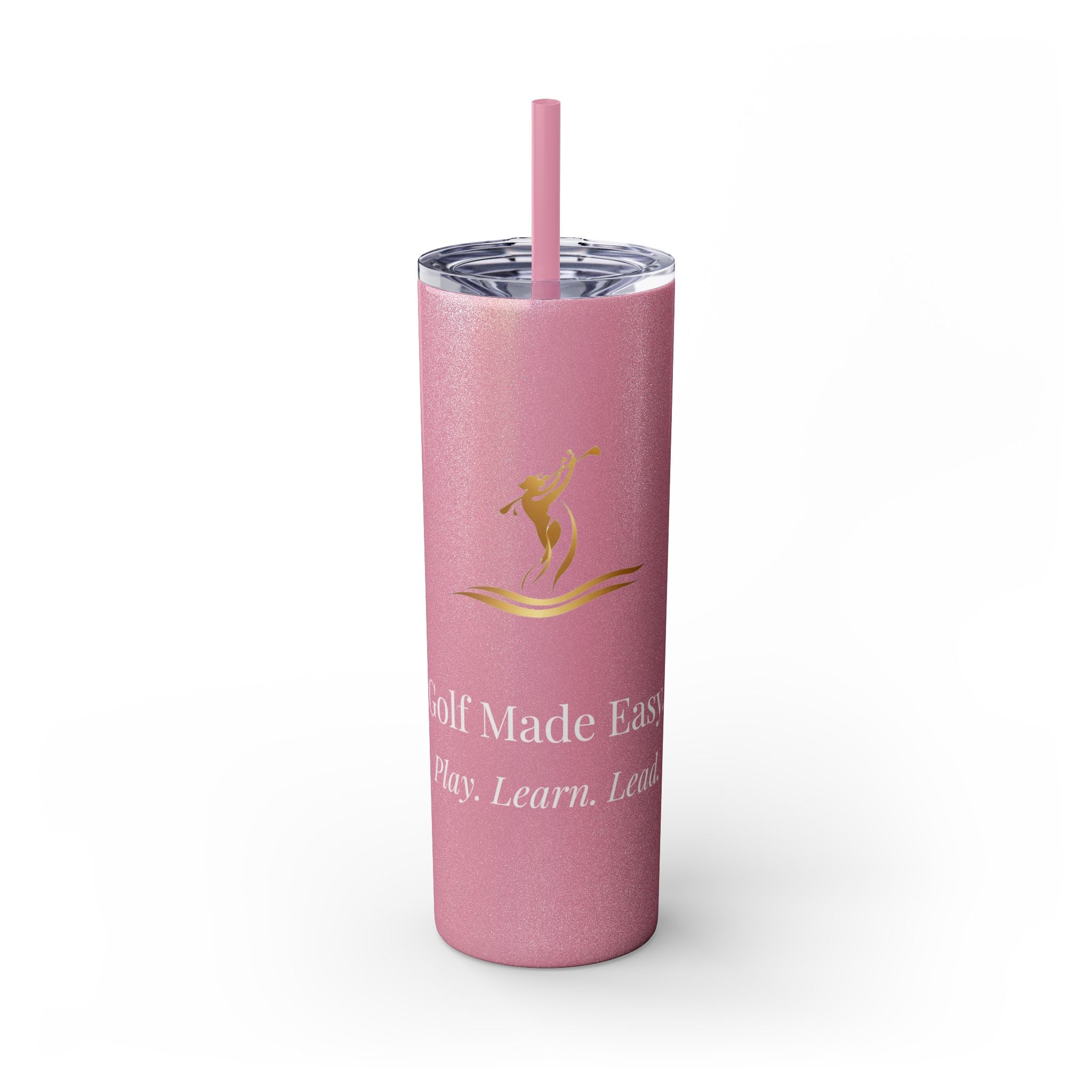 Skinny Golf Tumbler with Straw 20oz — 'Golf Made Easy'