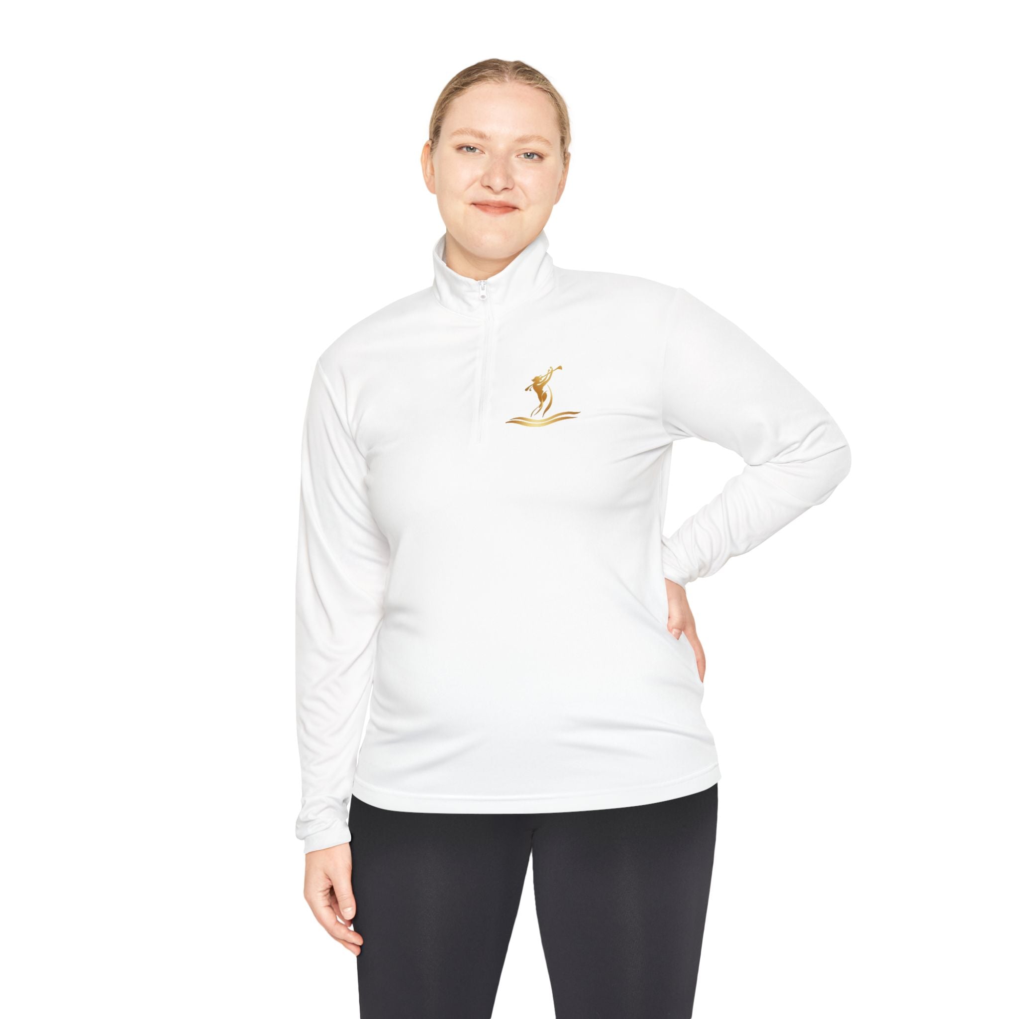Gold Siren Swing Logo Quarter-Zip Pullover