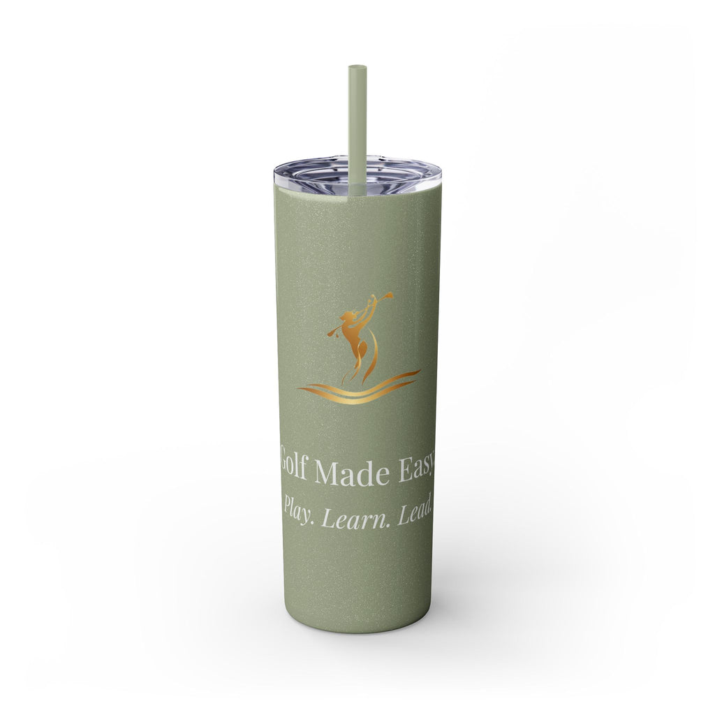 Skinny Golf Tumbler with Straw 20oz — 'Golf Made Easy'
