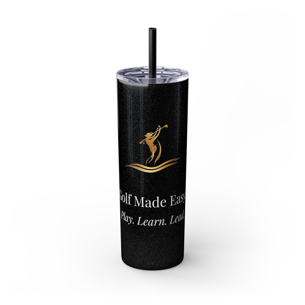 Skinny Golf Tumbler with Straw 20oz — 'Golf Made Easy'