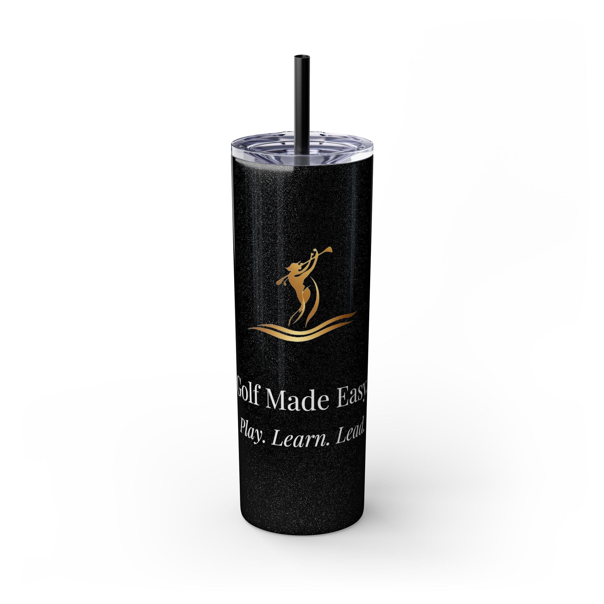 Skinny Golf Tumbler with Straw 20oz — 'Golf Made Easy'