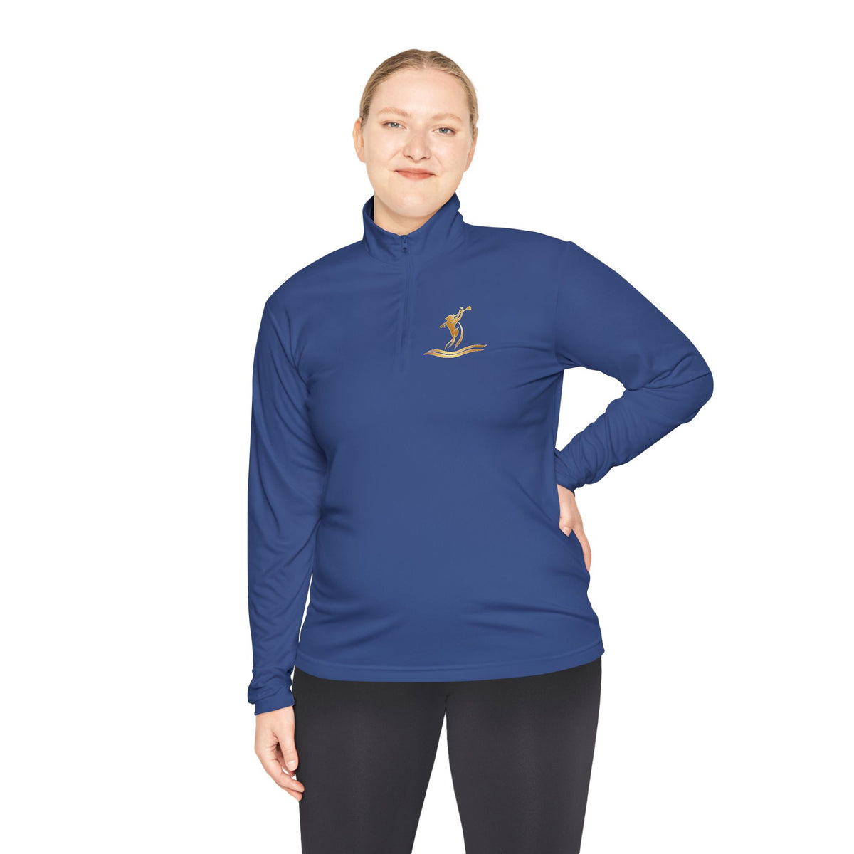 Gold Siren Swing Logo Quarter-Zip Pullover