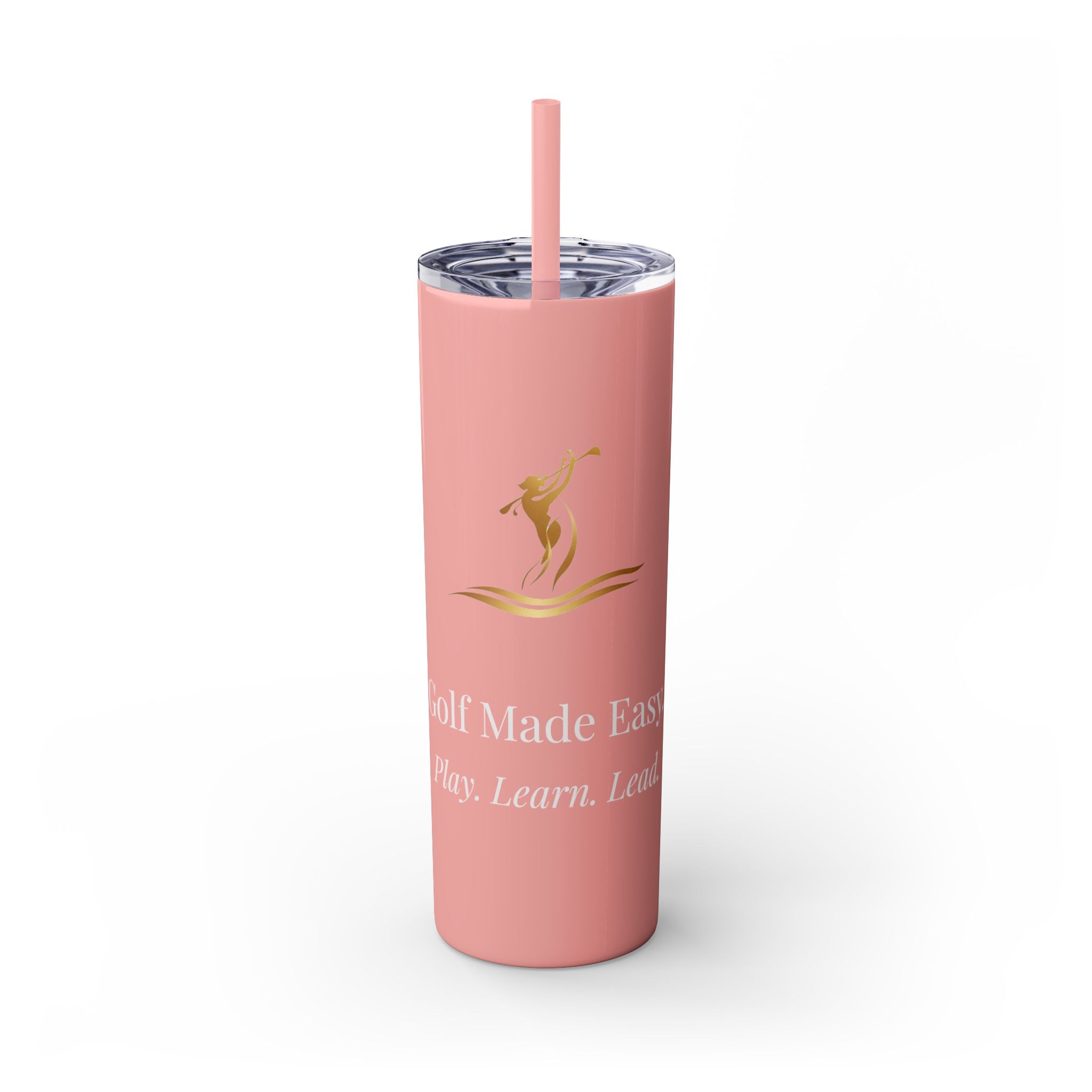 Skinny Golf Tumbler with Straw 20oz — 'Golf Made Easy'