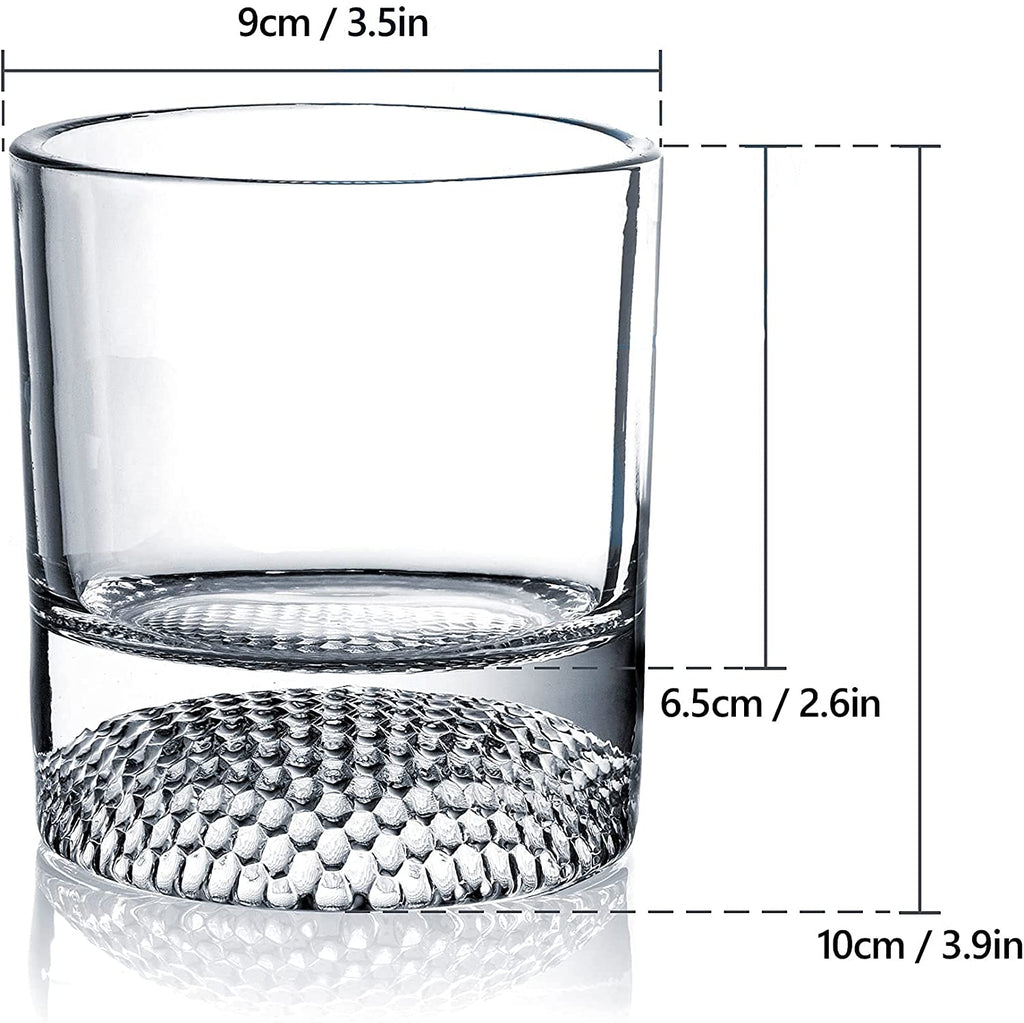 The Wine Savant Golf Ball Whiskey Glasses Set of 4-8oz Golf Gifts - Unique Whiskey Golf Glasses Set - Golf Gifts For Men & Women - Gifts for Golfers Golf Accessories Golf Ball Glasses (4 pack)