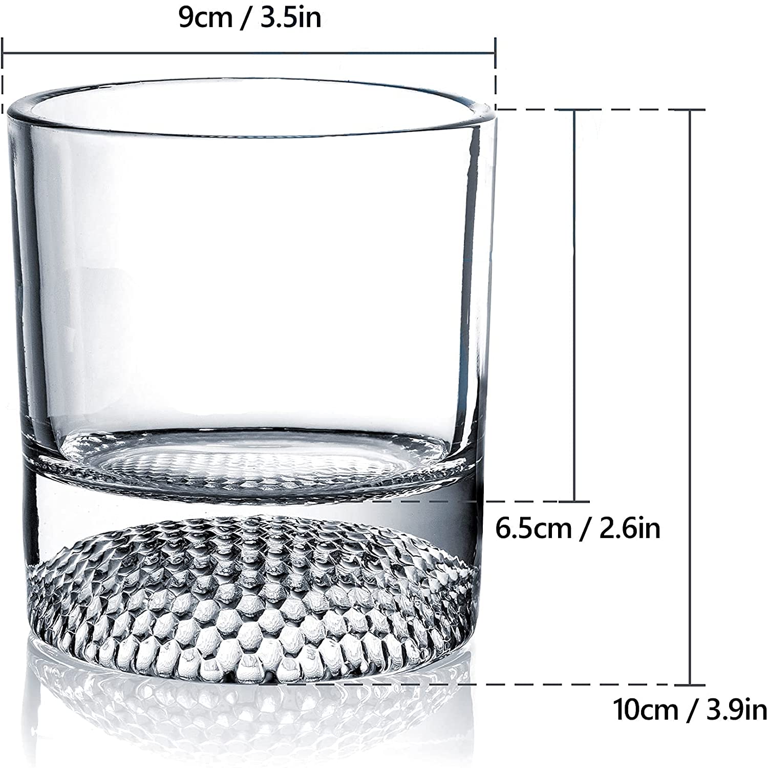 The Wine Savant Golf Ball Whiskey Glasses Set of 4-8oz Golf Gifts - Unique Whiskey Golf Glasses Set - Golf Gifts For Men & Women - Gifts for Golfers Golf Accessories Golf Ball Glasses (4 pack)