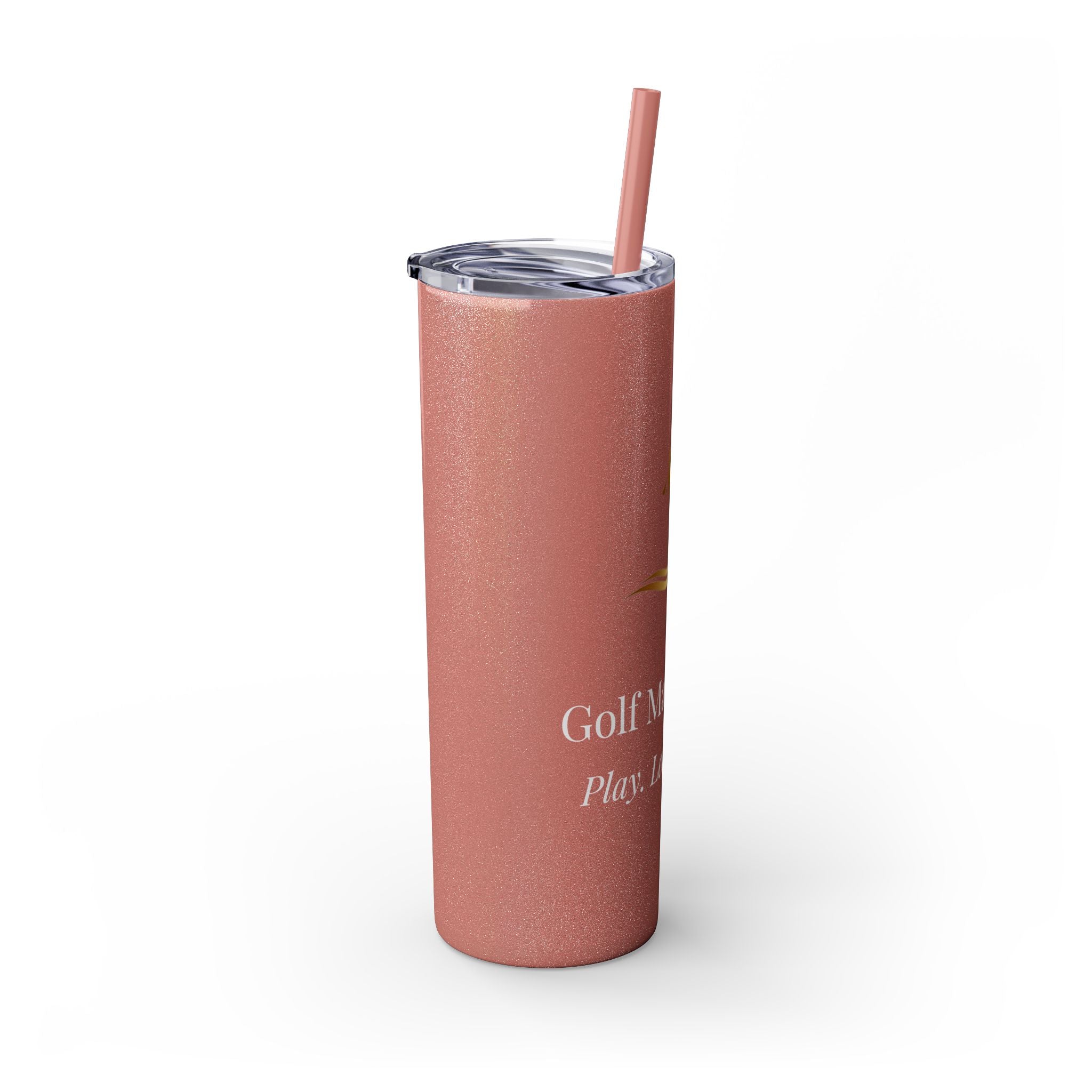 Skinny Golf Tumbler with Straw 20oz — 'Golf Made Easy'