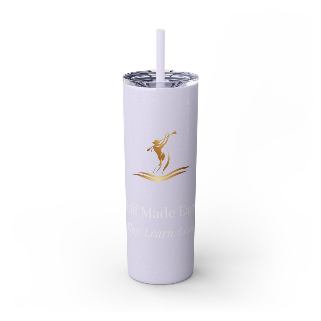 Skinny Golf Tumbler with Straw 20oz — 'Golf Made Easy'