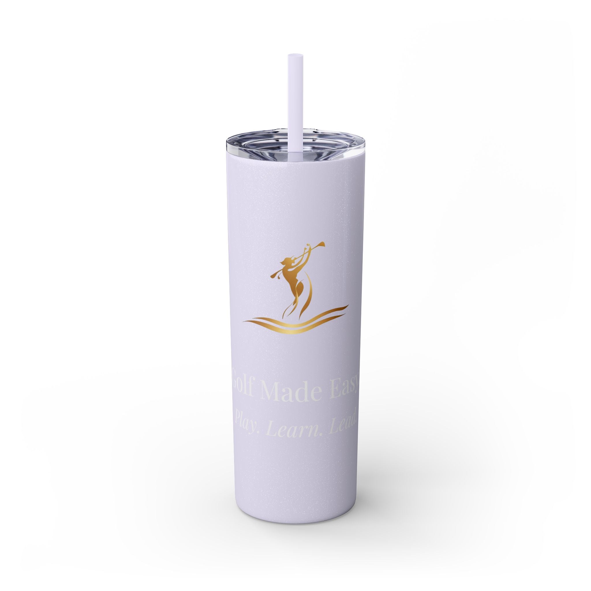 Skinny Golf Tumbler with Straw 20oz — 'Golf Made Easy'