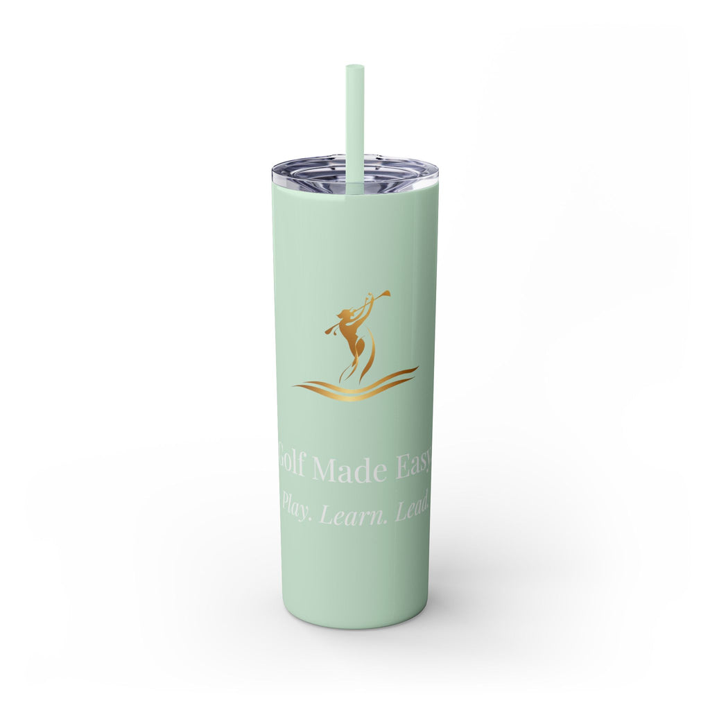Skinny Golf Tumbler with Straw 20oz — 'Golf Made Easy'