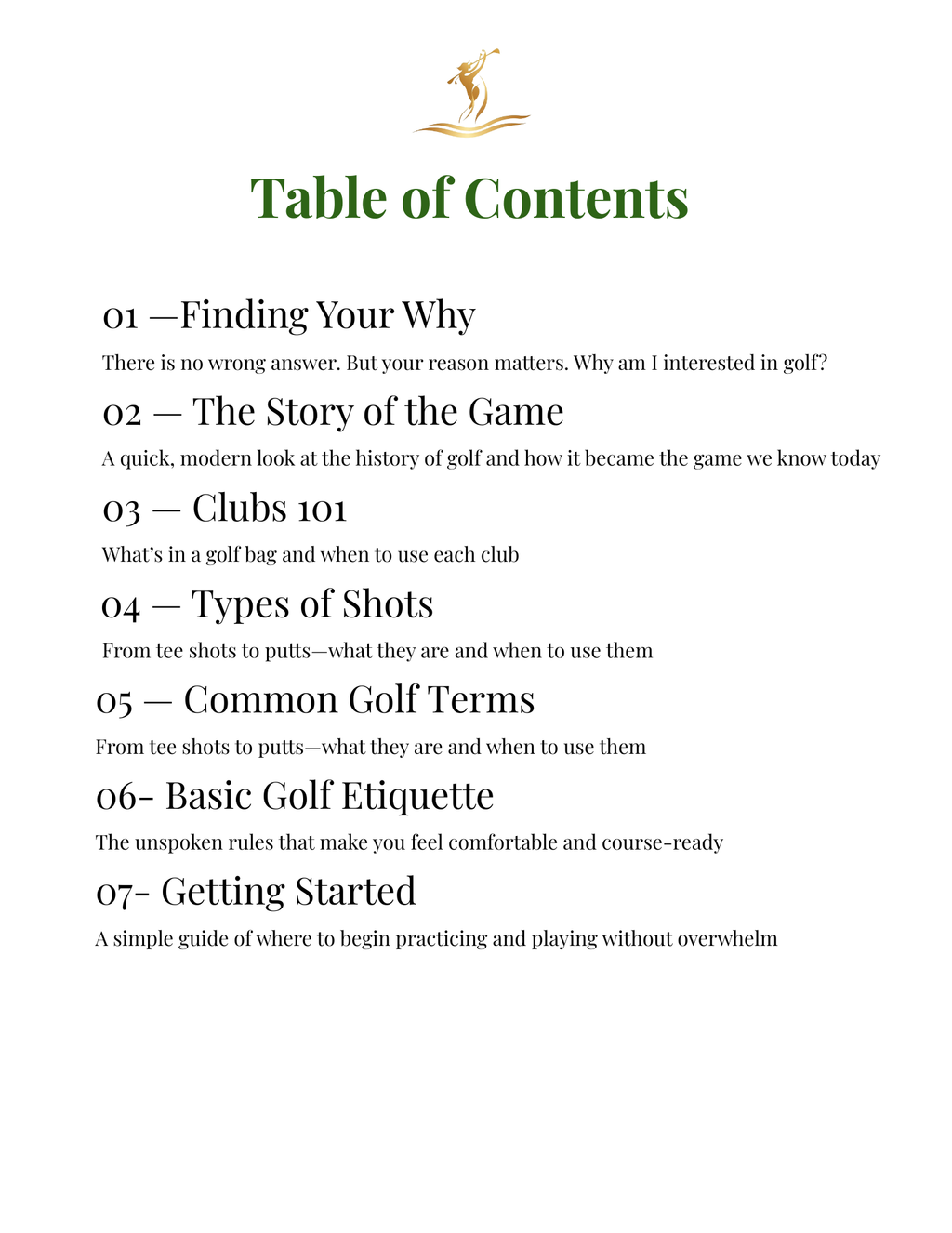 The Siren Swing Starter Guide